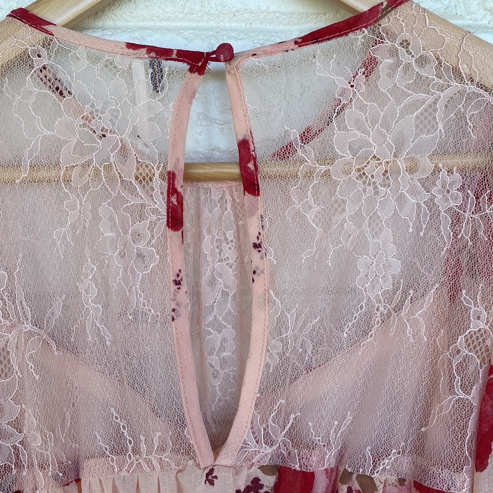 NWT Free People Daphne Blouse in Romantic Combo S - Picture 9 of 12